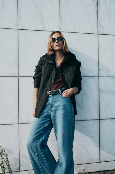 Zara Куртка-бомбер с капюшоном от воды