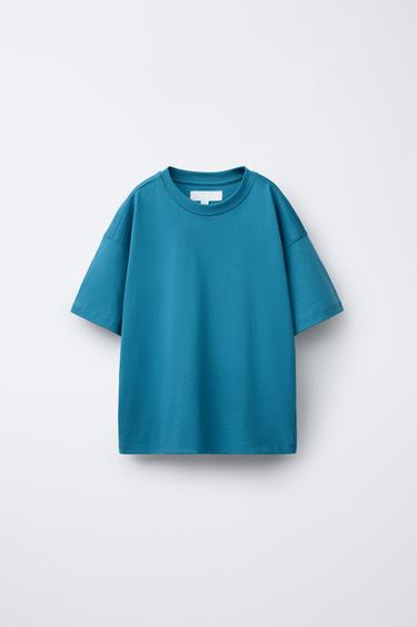 Zara Однотонная футболка MEDIUM WEIGHT