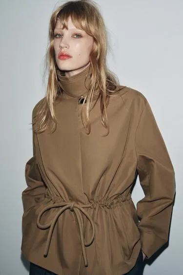 Короткая парка ZW COLLECTION с регулируемой талией