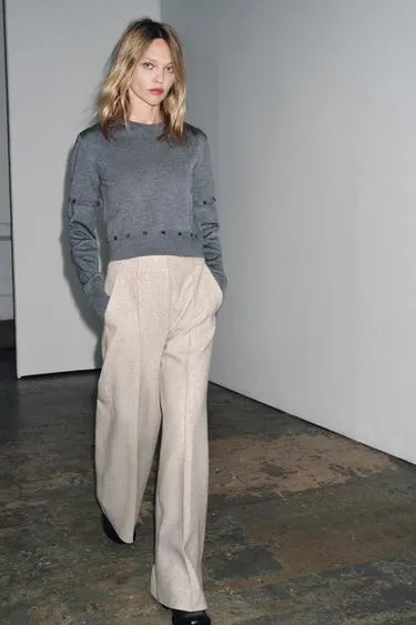 Брюки WIDE-LEG с отделкой — ZW COLLECTION