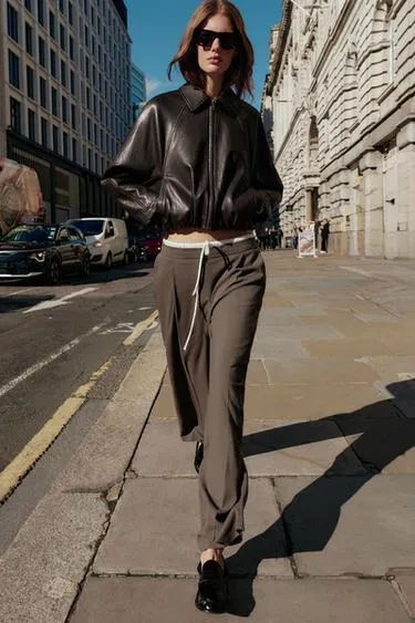Брюки WIDE LEG с двойным поясом