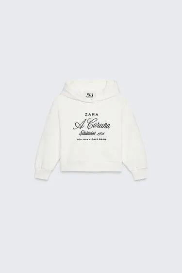 50TH ANNIVERSARY EMBROIDERED SLOGAN HOODIE