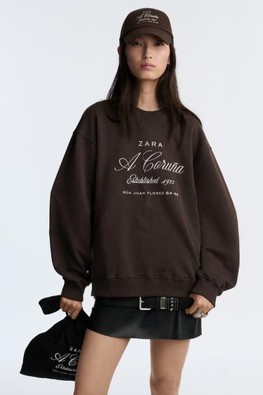 Zara Толстовка с вышивкой CREW NECK 50TH ANNIVERSARY