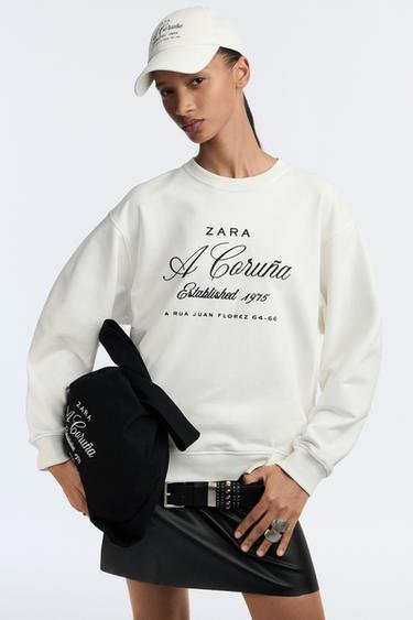 Zara Толстовка с вышивкой CREW NECK 50TH ANNIVERSARY