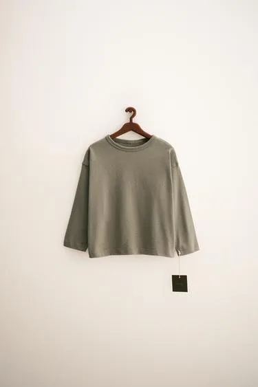 ZARA TIMELESS - однотонная хлопковая футболка