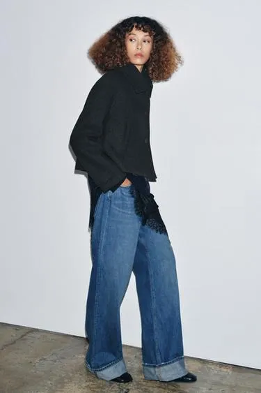 ZW COLLECTION SHORT WOOL TRENCH COAT