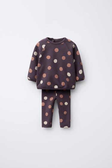 Zara Комплект: толстовка и легинсы в горошек