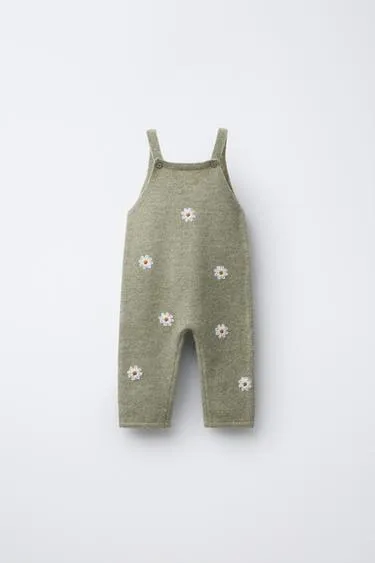 Длинный комбинезон с вышивкой «маргаритки»- Заказать в России