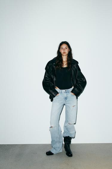 Zara Мягкое боди с длинными рукавами