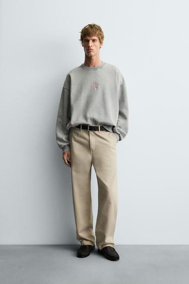 Zara Толстовка с комбинированным принтом