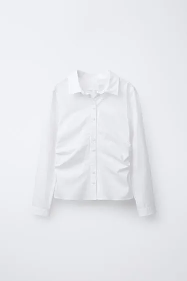 SHIRT WITH SIDE GATHERS