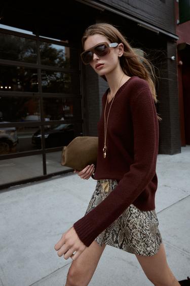 Zara Юбка-брюки с асимметричной отделкой