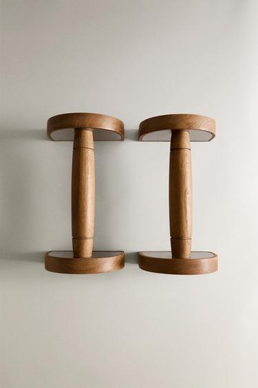 Zara Набор отталкивающихся брусьев из дуба (набор из 2 штук)