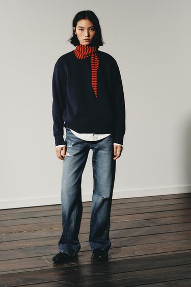 Zara Джинсы TRF WIDE-LEG с разрезами и средней посадкой купить с доставкой.