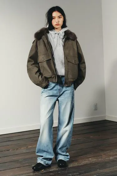 TRF WIDE LEG MID-WAIST JEANS