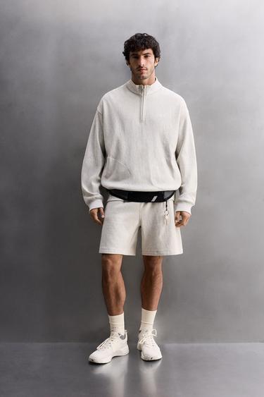 Zara Толстовка с воротником на молнии и карманами