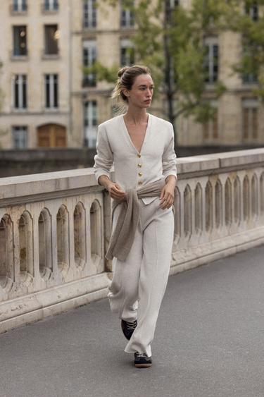 Zara Брюки-палаццо из мягкой ткани