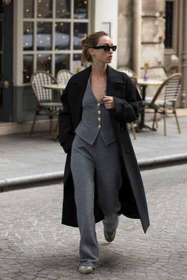 Zara Брюки-палаццо из мягкой ткани