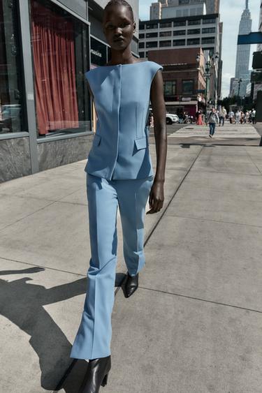 Zara Брюки FLARE с боковыми разрезами