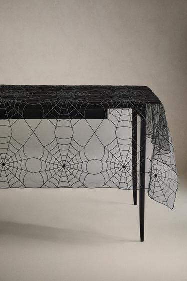 Zara Платье на хэллоуин из фатина с павучьей паутиной ZARA