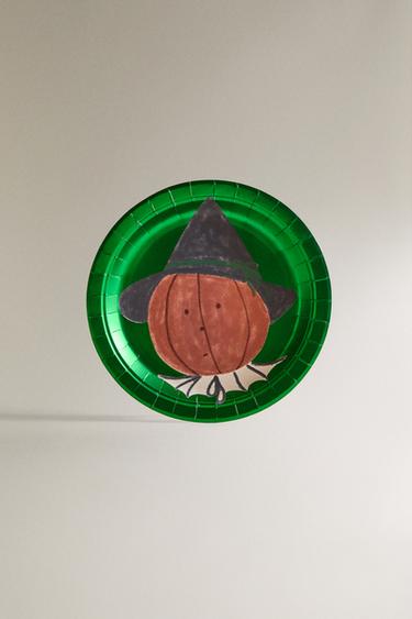 Zara Набор детских бумажных тарелок на хэллоуин (набор из 12 штук)