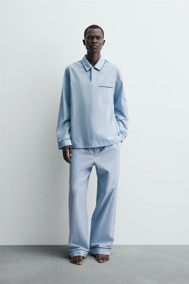 Zara Пижамные брюки с жаккардовым узором