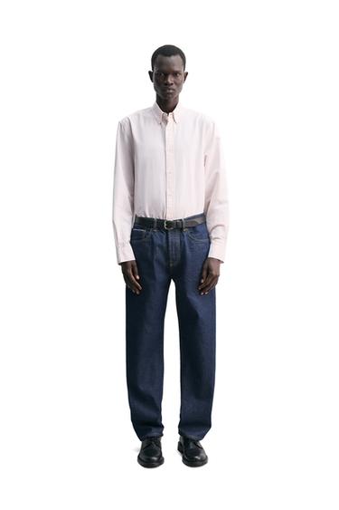 Zara Рубашка оксфорд в полоску