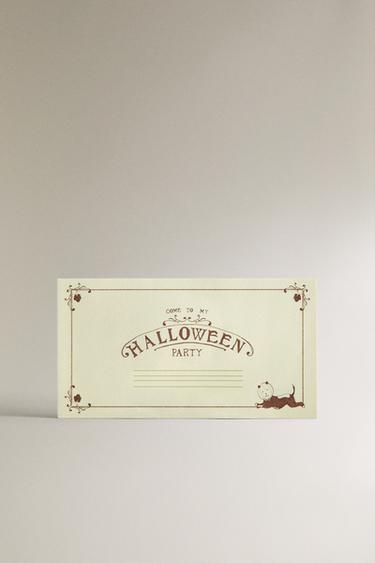 Zara Приглашения на хэллоуин