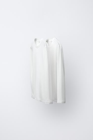 Zara 6–14 лет/ набор из двух футболок в рубчик