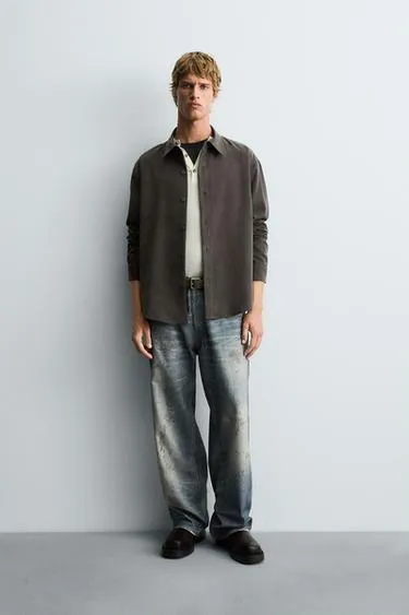 Рубашка RELAXED FIT из струящейся ткани
