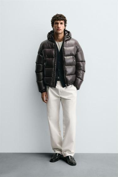 Zara Пуховик с наполнителем из 100% пера с водоотталкивающим эффектом