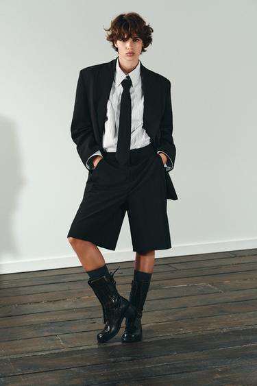 Zara Длинные бермуды со складками