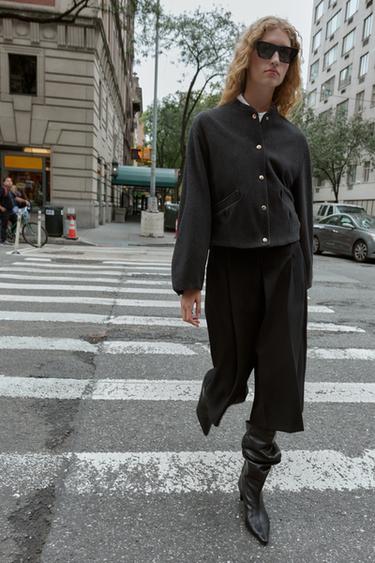 Zara Длинные бермуды с контрастной отделкой