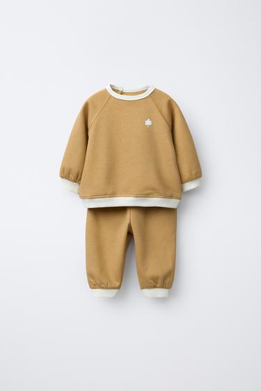 Zara Комплект: толстовка и брюки с контрастными деталями