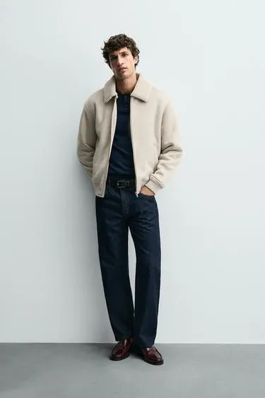 COMBINED FAUX SUEDE JACKET