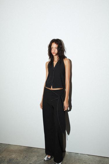 Zara Топ-жилет с отстрочкой