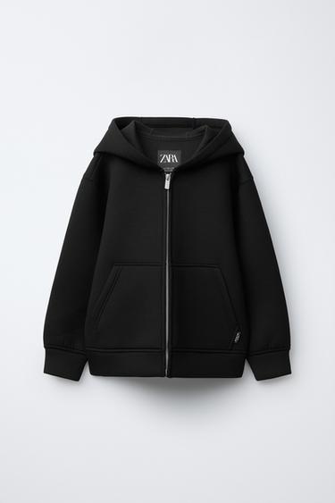 Zara Худи из плотной синтетической ткани с нашивкой