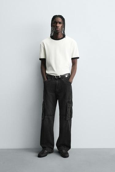 Zara Джинсы-карго прямого кроя купить с доставкой.