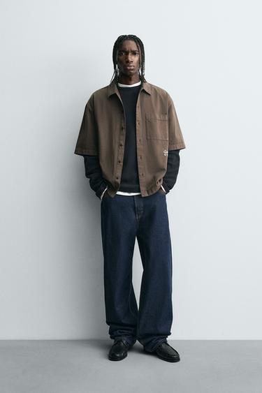 Zara Куртка-рубашка с вышивкой купить с доставкой.