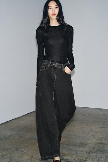 Zara Джинсы-баллоны со средней посадкой — ZW COLLECTION