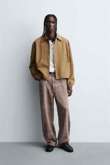 Zara Брюки BAGGY FIT с принтом «бандана»