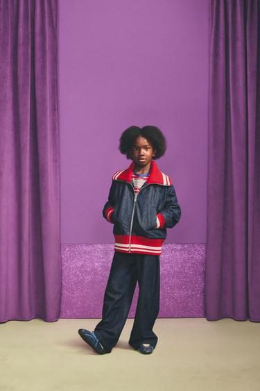 Zara Джинсовая куртка-бомбер с резинкой HARRY LAMBERT FOR ZARA X DISNEY