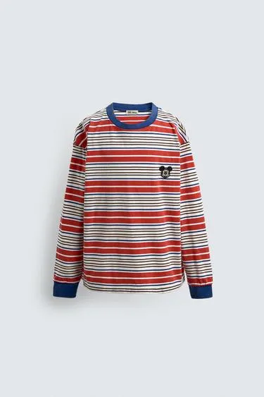 Футболка в полоску с нашивкой HARRY LAMBERT FOR ZARA X DISNEY