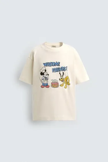 Футболка с принтом «плуто + микки маус» HARRY LAMBERT FOR ZARA X DISNEY