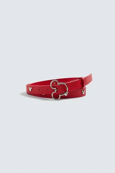 Кожаный ремень с заклепками MICKEY HARRY LAMBERT FOR ZARA X DISNEY