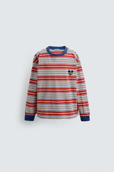 Zara 2-6 лет/ футболка в полоску с нашивкой HARRY LAMBERT FOR ZARA X DISNEY