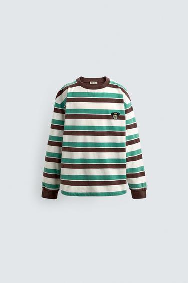 Zara 2-6 лет/футболка в полоску с нашивкой HARRY LAMBERT FOR ZARA X DISNEY