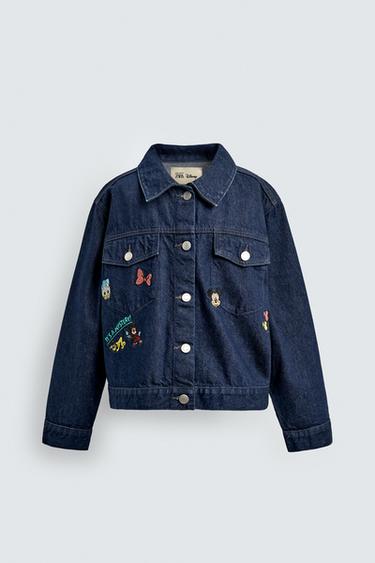 Zara Джинсовая куртка с вышивкой HARRY LAMBERT FOR ZARA X DISNEY купить с доставкой.