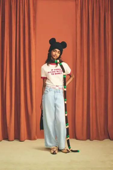 7–14 лет / футболка с надписью HARRY LAMBERT FOR ZARA X DISNEY