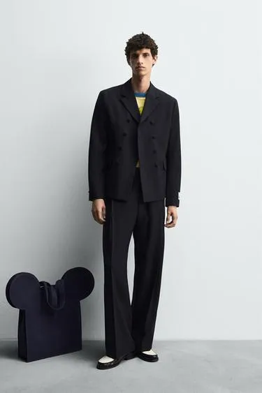PLEATED SUIT TROUSERS HARRY LAMBERT FOR ZARA X DISNEY